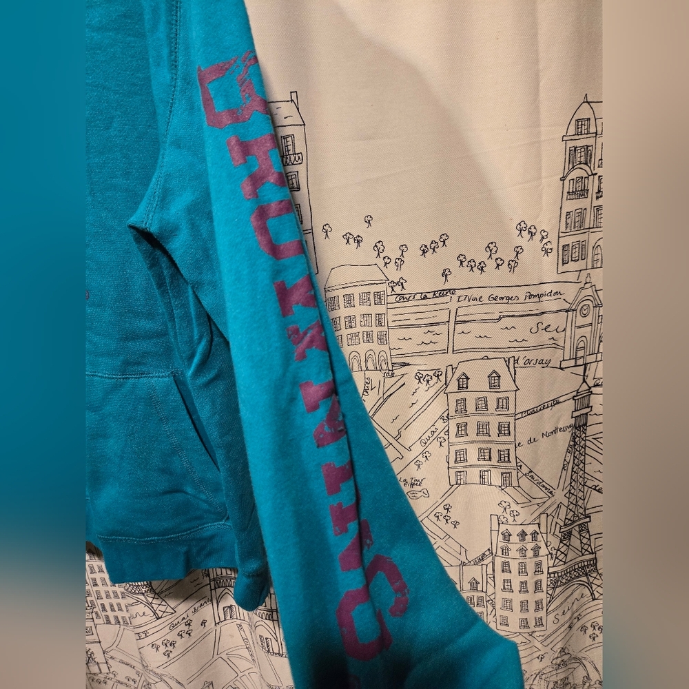 NWOT Women's Browning Deer Stag Teal And Purple Sweatshirt Hoodie Size Medium - Picture 8 of 11